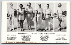 Chillicothe MO~Business College~State Tennis Winners~B Enfield Knob Noster~1935