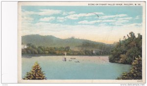 Scene On Tygart Valley River, Philippi, West Virginia, PU-1934