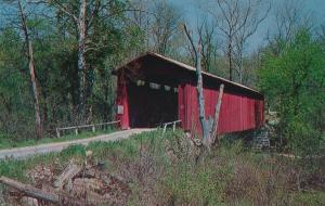 Cataract Falls Covered Bridge - East of Cataract, Owen County IN, Indiana