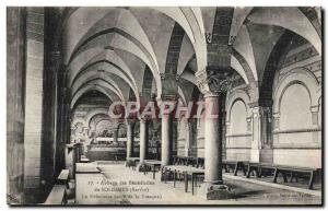 Postcard The Benedictine Abbey De Solesmes The refectory Approval fresco