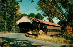 The Old Covered Bridge Serve as Shelter Postcard PC166