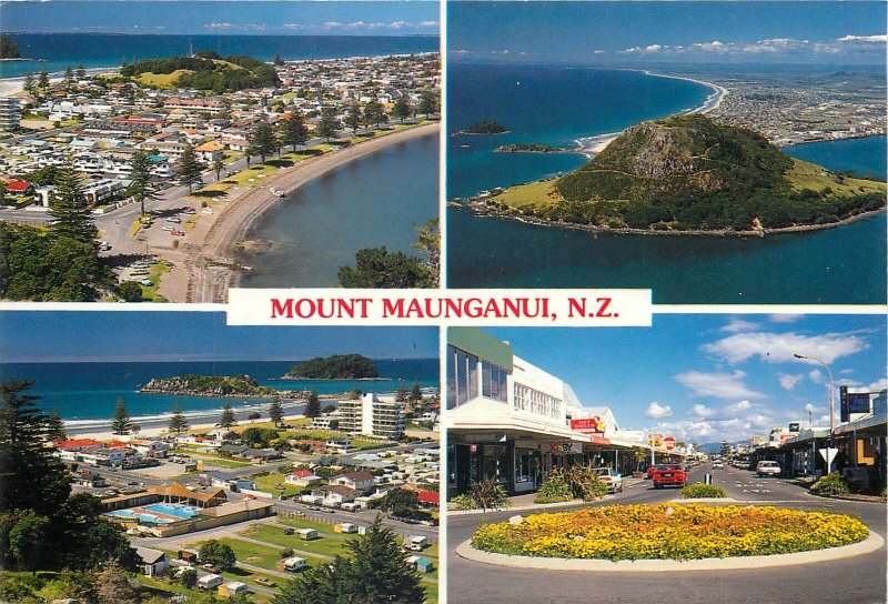 New Zealand Postcard Mount Maunganui holiday resort different aspects