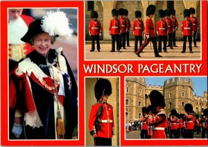 Pageantry at Windsor Castle Multi View Queen Elizabeth Postcard E45