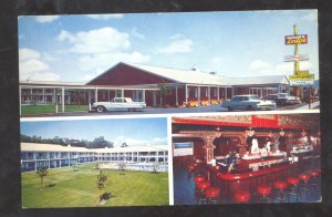 SALINAS CALIFORNIA WONDERLODGE VINTAGE ADVERTISING POSTCARD OLD CARS