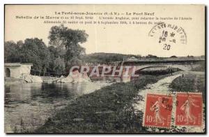 Old Postcard La Ferte Sous Jouarre The New Bridge Battle Of Marne Army