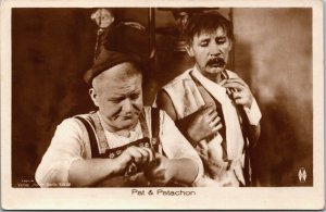 Famous People The Comedy Duo Pat and Patachon Vintage RPPC C138