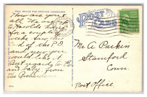 Post Office Building Gloucester Massachusetts MA Linen Postcard N26