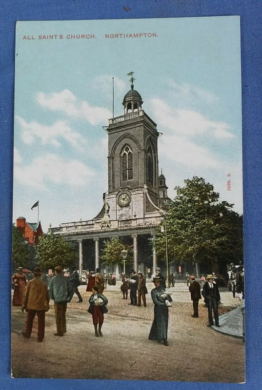 Vintage  Postcard All Saints Church Northampton    D1A