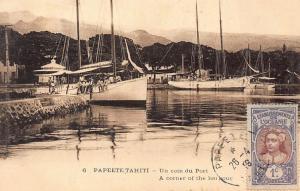 TAHITI : papeete tahiti un coin du port - tres bon etat