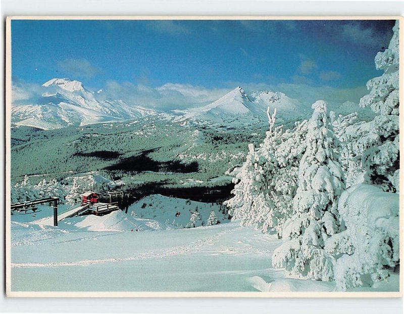Postcard Snow covered Bachelor Ridge in the Three Sisters Mountains, Oregon