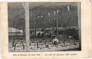 CPA Fete de CONTRES 12 Aout 1906 - La salle du Banquet 1600 couveris (208723)