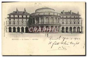 Old Postcard Rennes Theater