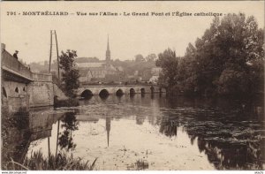 CPA Montbeliard vue sur l'Allan Grand Pont Eglise catholique FRANCE (1099311)