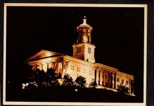 TN State Capitol Bldg Night View Memorial Square Nashville Tennessee Postcard