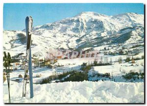 Postcard Modern Landscapes Le Sauze France Lower Alps Winter sports resort of...