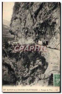 Old Postcard Massif de la Grande Chartreuse Hole Passage (animated)