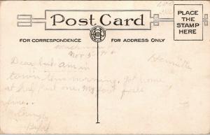 When Mail Carrier Goes On By in Mackinaw Michigan~Going to Cry~1914 Pennant PC 