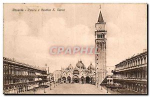 Italy Italia Venezia Old Postcard Piazza S Marco Basilica e