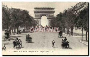 Paris L & # 39Arc de Triomphe Old Postcard