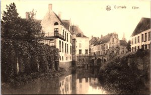 Belgium Diksmuide L'Yser Dixmude Vintage Postcard  09.73