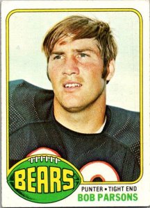 1976 Topps Football Card Bob Parsons Chicago Bears sk4203