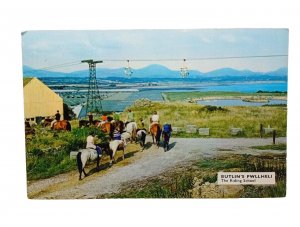 Butlins Pwllheli Wales Horse Riding School   Cable Cars Vintage Postcard 1966