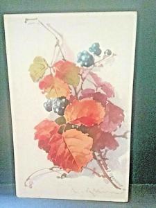 Postcard Colorful Leaves, Artist Reprint.    Z7