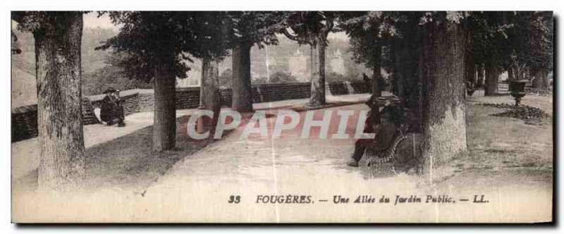 Old Postcard Fougeres A Allee du Jardin Public