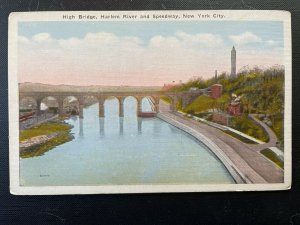 Vintage Postcard 1915-1930 Hugh Bridge Harlem River & Speedway New York City NY