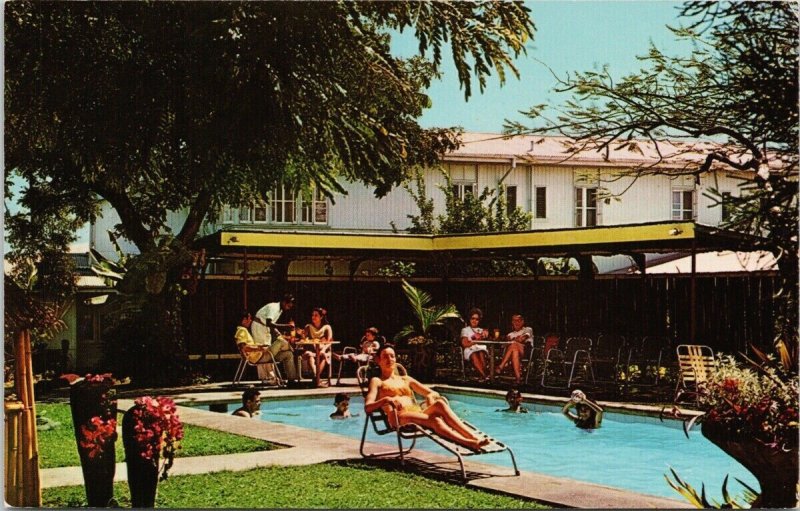 Tavua Hotel Fiji Viti Levu near Vatukoula Gold Mines Swimming Pool Postcard G95 