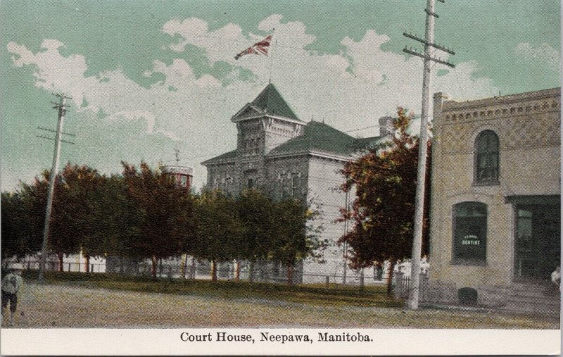 Court House Neepawa Manitoba MB Unused Walter Gordon Postcard H54