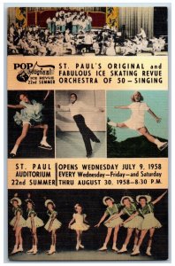 St. Paul Minnesota Postcard Pop Musical Auditorium Music Multiview c1960 Vintage