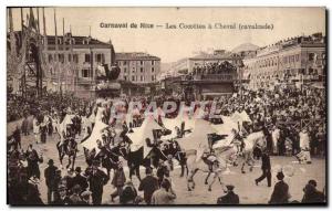 Old Postcard Nice Carnival The casseroles horse Cavalcade