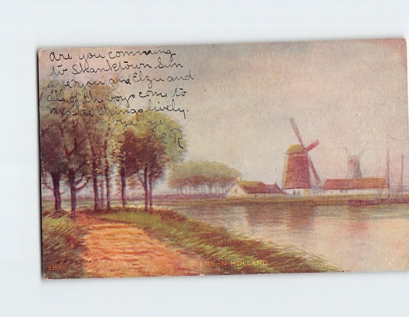 Postcard Scene in Holland Netherlands