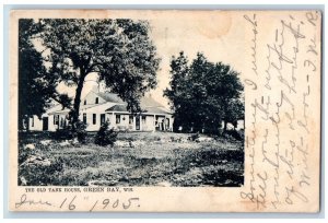 Green Bay Wisconsin WI Postcard The Old Tank House Exterior Trees 1908 Antique