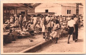 Cameroon Market At Douala Vintage Postcard 09.11