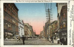 Albany NY North Pearl St. c1905 Copper Windows Novelty Postcard