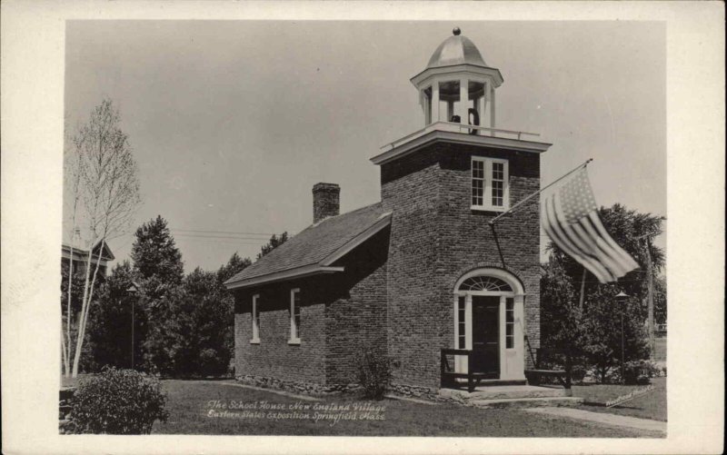 Springfield Massachusetts MA Eastern States Expo Schoolhouse RPPC Vintage PC