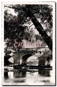 Postcard Modern Brantome Bridge over the Dronne and & # 39Abbaye