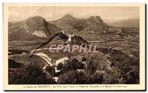 Old Postcard Row from Grenoble Road Tower Venom without the Vallee de Grenobl...