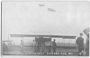 International Aviation Meet, Chicago, Illinois 1911 Biplanes Vintage Postcard