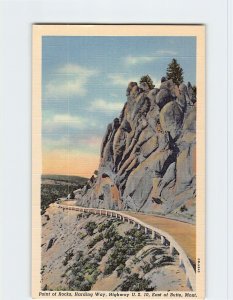 Postcard Point of Rocks, Harding Way, Highway U. S. 10, Montana