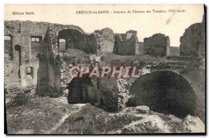 Old Postcard Greoux les Bains Interior of the castle Templars