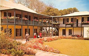 Public Library Taken From Grounds of Par-La-Ville Bermuda Postcard