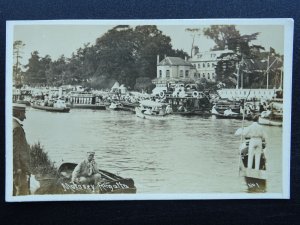 Surrey MOLESEY REGATTA River Thames ANIMATED RIVER SCENE - Old RP Postcard