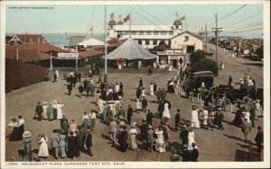 Coronado California Amusement Plaza Tent City Detroit Publishing Postcard #2