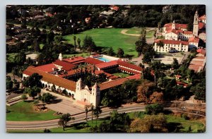 Aerial View Of Santa Barbara's Old Mission in California Vintage Postcard 0717