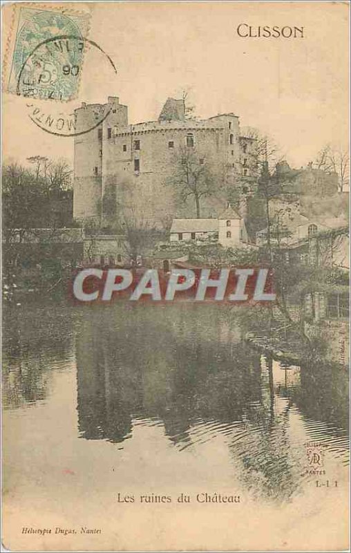 Old Postcard Ruins of Castle Clisson