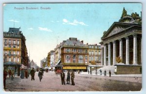 BRUSSELS Anspach Boulevard BELGIUM 1909 Postcard