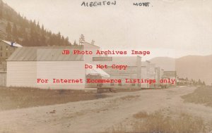 MT, Alberton, Montana, RPPC, Main Street, Business Section, Photo